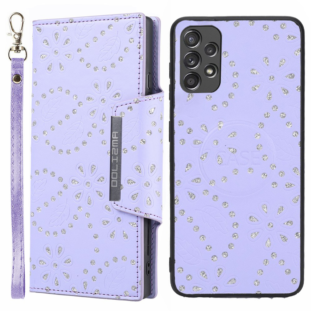 For Samsung Galaxy A33 5G Stylish Leaf Imprint Glitter Flower Design Detachable PU Leather Wallet Phone Case Shell - Purple, Samsung Galaxy A33 5G
For Samsung Galaxy A33 5G Stylish Leaf Imprint Glitter Flower Design Detachable PU Leather Wallet Phone Case Shell - Purple, Samsung Galaxy A33 5G