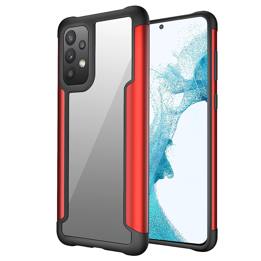 For Samsung Galaxy A73 5G TPU + Metal Edging Combo Plastic Clear Back Panel Drop Protection Mobile Phone Hybrid Cover - Red, Samsung Galaxy A73 5G
For Samsung Galaxy A73 5G TPU + Metal Edging Combo Plastic Clear Back Panel Drop Protection Mobile Phone Hybrid Cover - Red, Samsung Galaxy A73 5G