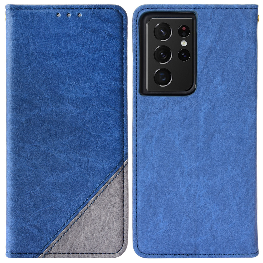 For Samsung Galaxy S21 Ultra 5G PU Leather Color Splicing Phone Case Wallet Stand Cover - Blue, Galaxy S21 Ultra 5G
For Samsung Galaxy S21 Ultra 5G PU Leather Color Splicing Phone Case Wallet Stand Cover - Blue, Galaxy S21 Ultra 5G