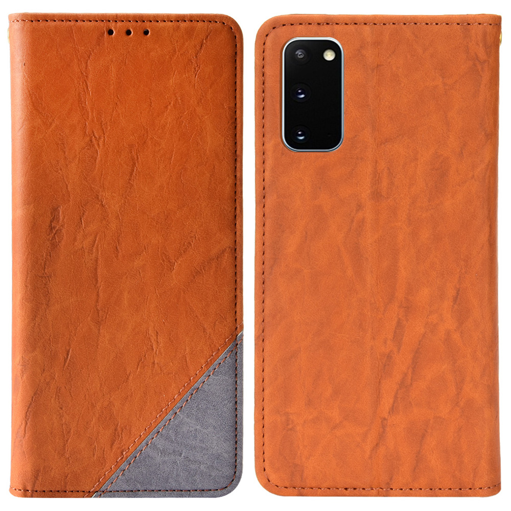 For Samsung Galaxy S20 4G/S20 5G Color Splicing Wallet Stand Leather Case Folio Style Magnetic Auto-absorbed Shell - Brown, Galaxy S20 4G
For Samsung Galaxy S20 4G/S20 5G Color Splicing Wallet Stand Leather Case Folio Style Magnetic Auto-absorbed Shell - Brown, Galaxy S20 4G