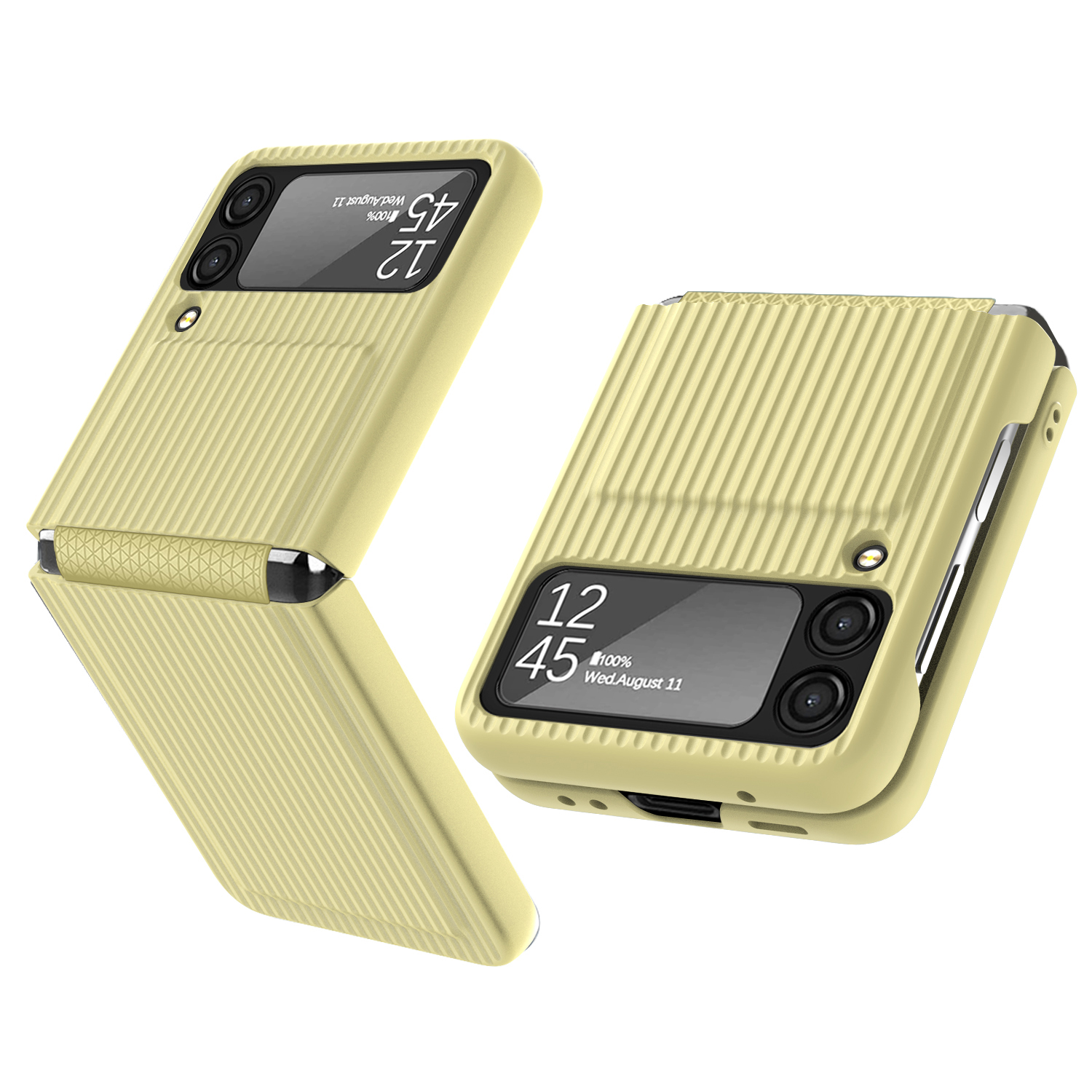 For Samsung Galaxy Z Flip3 5G Luggage Case Striped Design Soft TPU + Hard PC Phone Case Folding Protective Cover - Yellow, Samsung Galaxy Z Flip3 5G
For Samsung Galaxy Z Flip3 5G Luggage Case Striped Design Soft TPU + Hard PC Phone Case Folding Protective Cover - Yellow, Samsung Galaxy Z Flip3 5G