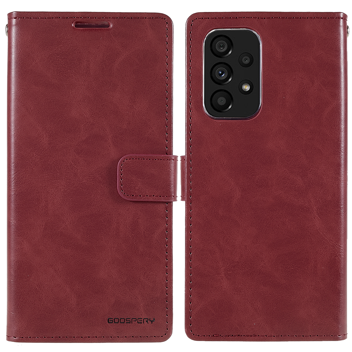 MERCURY GOOSPERY Blue Moon Leather Wallet Phone Case for Samsung Galaxy A53 5G Shockproof Phone Cover Protective Case with Stand - Wine Red, Samsung Galaxy A53 5G
MERCURY GOOSPERY Blue Moon Leather Wallet Phone Case for Samsung Galaxy A53 5G Shockproof Phone Cover Protective Case with Stand - Wine Red, Samsung Galaxy A53 5G