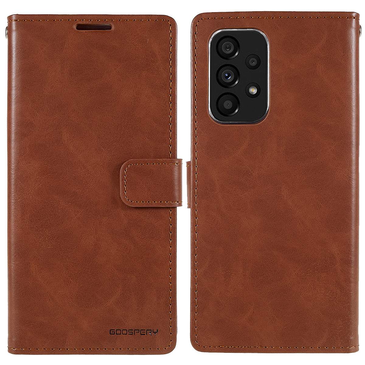 MERCURY GOOSPERY Blue Moon Leather Wallet Phone Case for Samsung Galaxy A53 5G Shockproof Phone Cover Protective Case with Stand - Brown, Samsung Galaxy A53 5G
MERCURY GOOSPERY Blue Moon Leather Wallet Phone Case for Samsung Galaxy A53 5G Shockproof Phone Cover Protective Case with Stand - Brown, Samsung Galaxy A53 5G