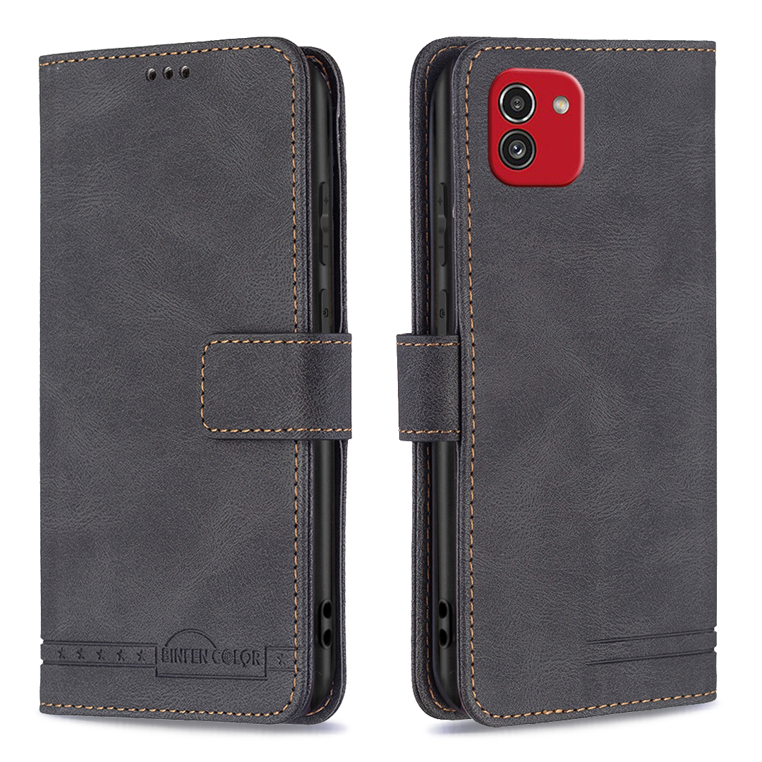 BINFEN COLOR BF Leather Case Series-6 for Samsung Galaxy A03 (166.5 x 75.98 x 9.14mm) 09 RFID Blocking PU Leather + TPU Phone Case Stand Wallet Cover - Black, Samsung Galaxy A03 (166.5 x 75.98 x 9.14mm)
BINFEN COLOR BF Leather Case Series-6 for Samsung Galaxy A03 (166.5 x 75.98 x 9.14mm) 09 RFID Blocking PU Leather + TPU Phone Case Stand Wallet Cover - Black, Samsung Galaxy A03 (166.5 x 75.98 x 9.14mm)