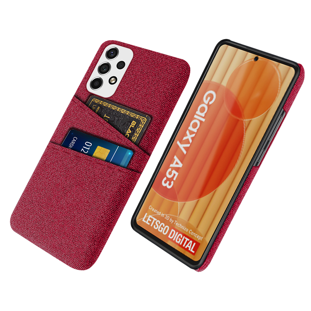 For Samsung Galaxy A53 5G Anti-drop Smartphone Case Bag Cloth Texture Multifunction Dual Card Slots Cloth + PC Phone Back Cover - Red, Samsung Galaxy A53 5G
For Samsung Galaxy A53 5G Anti-drop Smartphone Case Bag Cloth Texture Multifunction Dual Card Slots Cloth + PC Phone Back Cover - Red, Samsung Galaxy A53 5G