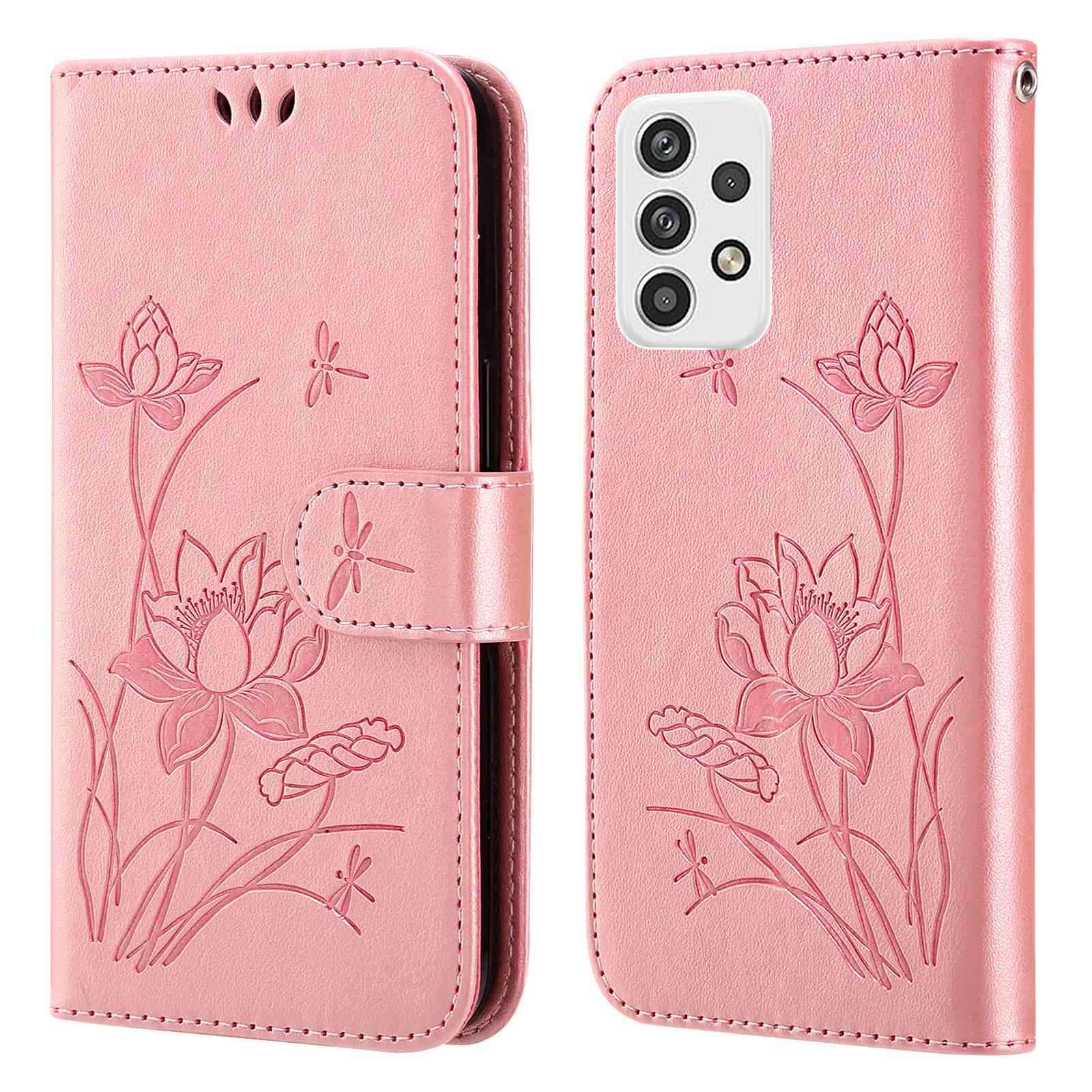 For Samsung Galaxy A23 4G / 5G (Global Version) Anti-scratch Imprinted Lotus PU Leather Case Wallet Stand Phone Shell with Strap - Pink, Galaxy A23 4G
For Samsung Galaxy A23 4G / 5G (Global Version) Anti-scratch Imprinted Lotus PU Leather Case Wallet Stand Phone Shell with Strap - Pink, Galaxy A23 4G
