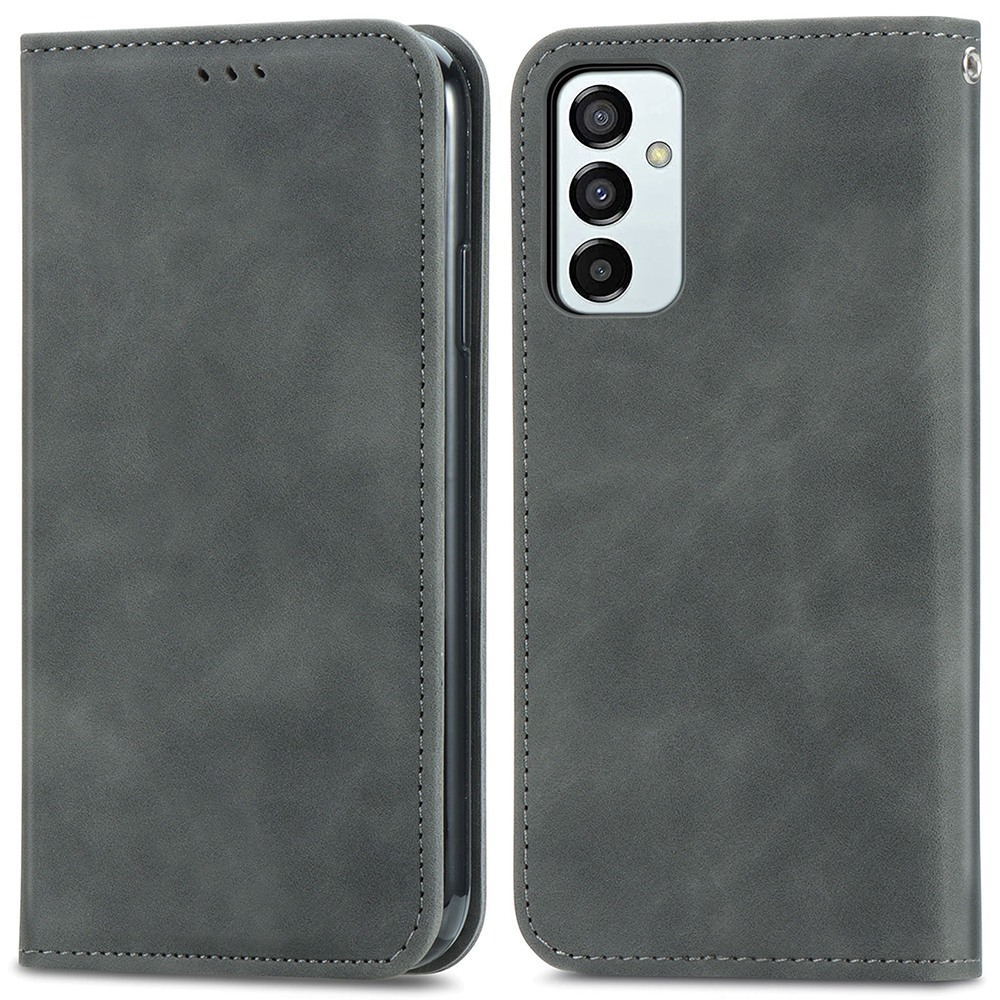 Auto-Absorbed Retro PU Leather Shell for Samsung Galaxy M23 5G/F23 5G, Skin Touch Leather Phone Stand Case with Card Slots - Grey, Galaxy M23 5G
Auto-Absorbed Retro PU Leather Shell for Samsung Galaxy M23 5G/F23 5G, Skin Touch Leather Phone Stand Case with Card Slots - Grey, Galaxy M23 5G