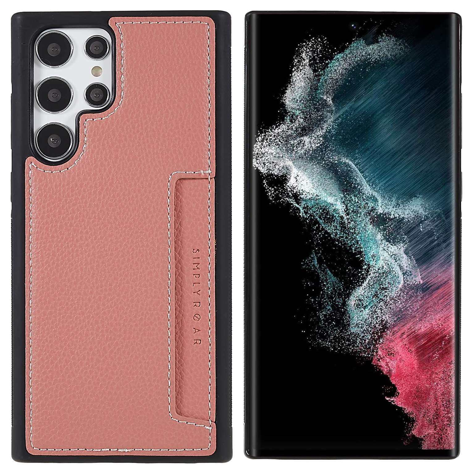 ROAR For Samsung Galaxy S22 Ultra 5G Litchi Texture Leather Coated PC + TPU Anti-scratch Phone Case with Card Holder - Pink, Galaxy S22 Ultra 5G
ROAR For Samsung Galaxy S22 Ultra 5G Litchi Texture Leather Coated PC + TPU Anti-scratch Phone Case with Card Holder - Pink, Galaxy S22 Ultra 5G