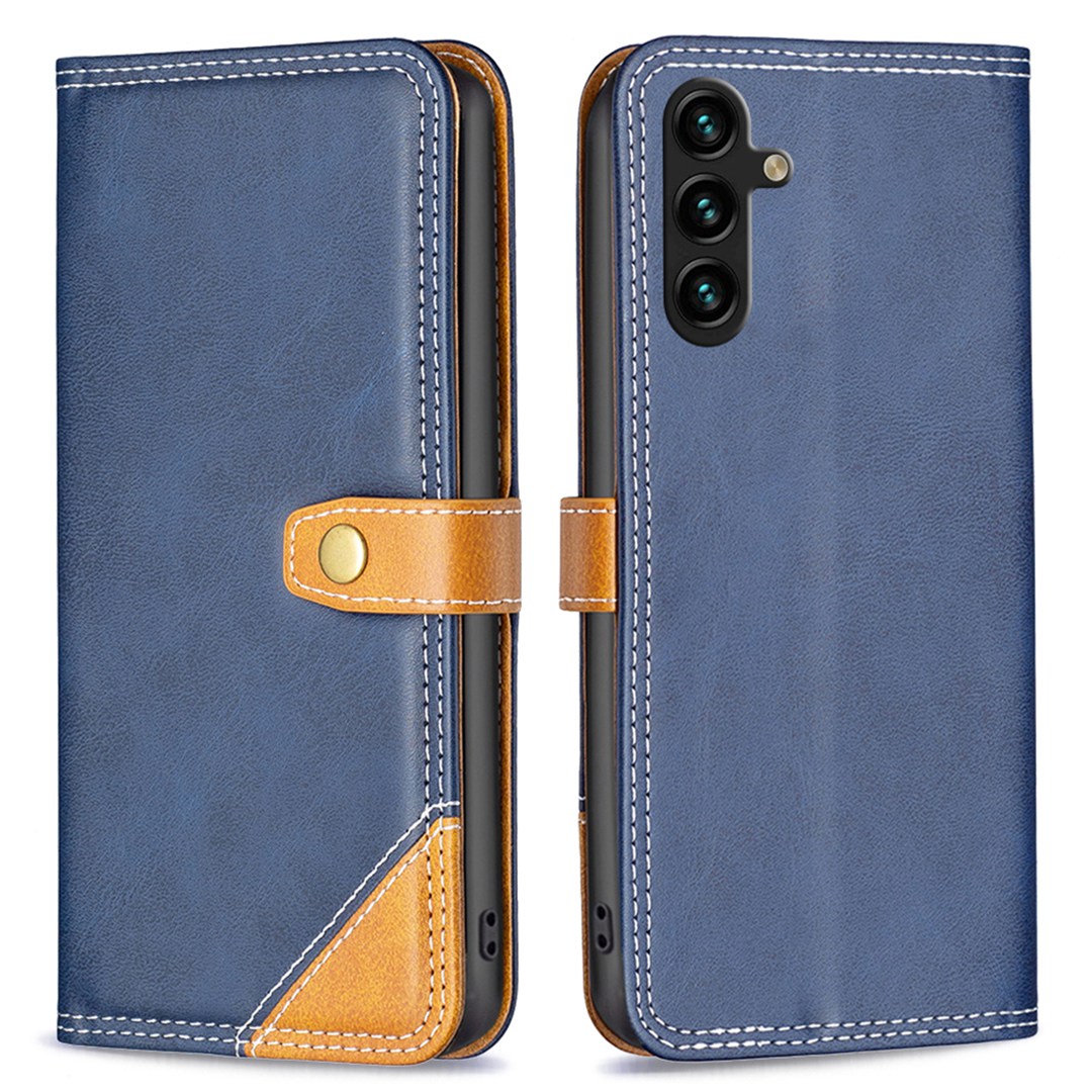 BINFEN COLOR BF Leather Series-8 for Samsung Galaxy A13 5G / A04s 4G (164.7 x 76.7 x 9.1 mm) Card Slots PU Leather Case 12 Style Double Stitching Lines Splicing Stand Magnetic Protective Cover - Blue, Galaxy A13 5G
BINFEN COLOR BF Leather Series-8 for Samsung Galaxy A13 5G / A04s 4G (164.7 x 76.7 x 9.1 mm) Card Slots PU Leather Case 12 Style Double Stitching Lines Splicing Stand Magnetic Protective Cover - Blue, Galaxy A13 5G