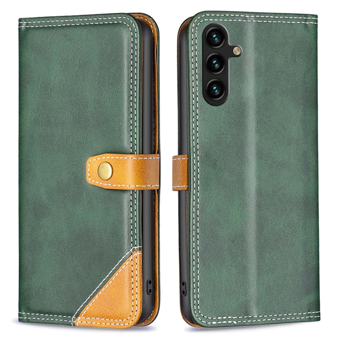 BINFEN COLOR BF Leather Series-8 for Samsung Galaxy A13 5G / A04s 4G (164.7 x 76.7 x 9.1 mm) Card Slots PU Leather Case 12 Style Double Stitching Lines Splicing Stand Magnetic Protective Cover - Green, Galaxy A13 5G
BINFEN COLOR BF Leather Series-8 for Samsung Galaxy A13 5G / A04s 4G (164.7 x 76.7 x 9.1 mm) Card Slots PU Leather Case 12 Style Double Stitching Lines Splicing Stand Magnetic Protective Cover - Green, Galaxy A13 5G