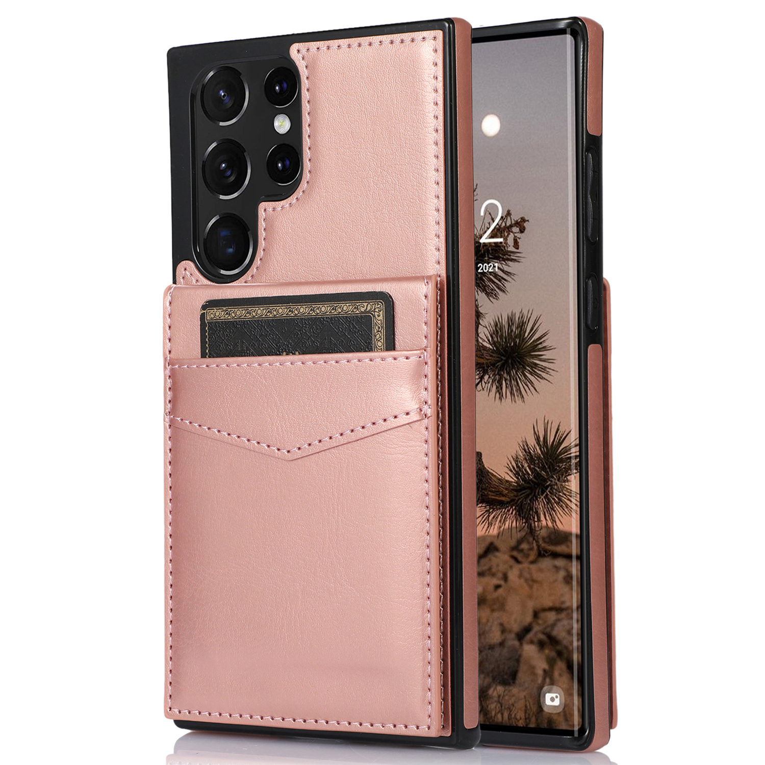 Kickstand -koffer Für Samsung Galaxy S23 Ultra -karten -slots PU Lederbeschichtete TPU -telefonabdeckung - Roségold, Galaxy S23 Ultra
Kickstand -koffer Für Samsung Galaxy S23 Ultra -karten -slots PU Lederbeschichtete TPU -telefonabdeckung - Roségold, Galaxy S23 Ultra