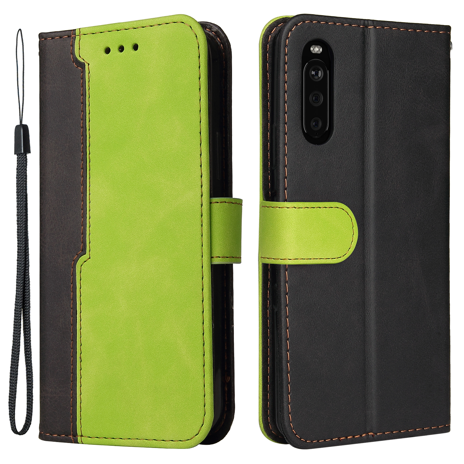 Étui de Téléphone en Deux Couleurs Boîtier de Support de Portefeuille en Cuir Avec Sangle Pour Sony Xperia 10 III 5G / Xperia 10 III Lite - Vert
Étui de Téléphone en Deux Couleurs Boîtier de Support de Portefeuille en Cuir Avec Sangle Pour Sony Xperia 10 III 5G / Xperia 10 III Lite - Vert