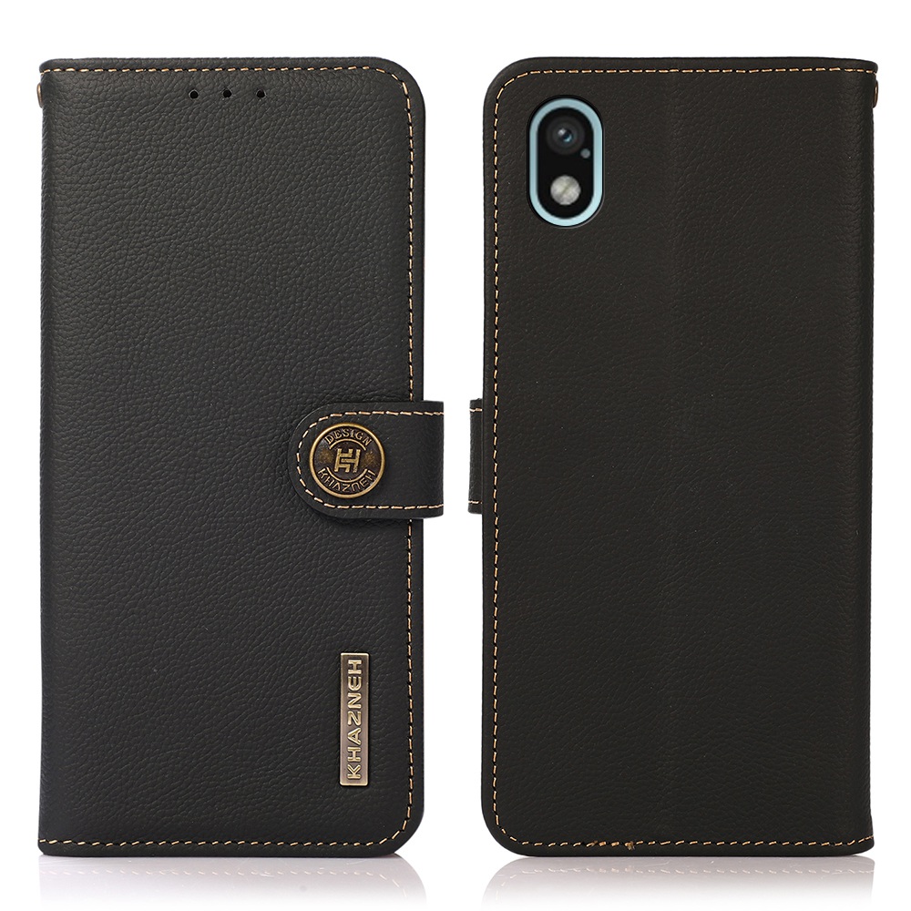 Khazneh Für Sony Xperia Ace III RFID Blockierständer Wallet Schocksicheres Anti-drop-strukturiertes Echtes Leder + Tpu-schale - Schwarz, Sony Xperia Ace III
Khazneh Für Sony Xperia Ace III RFID Blockierständer Wallet Schocksicheres Anti-drop-strukturiertes Echtes Leder + Tpu-schale - Schwarz, Sony Xperia Ace III