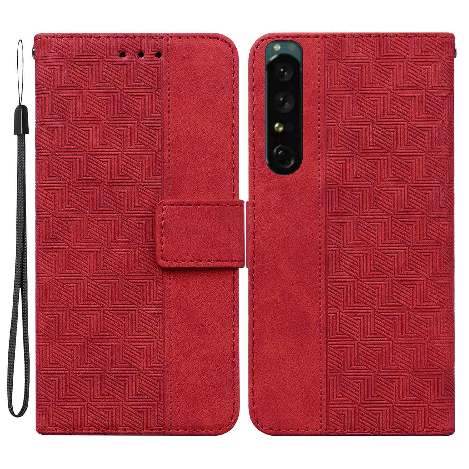 Für Sony Xperia 1 IV Geometriemuster Geprägtes Stand Phone Case Bump Proof PU Leder Brieftasche Flip Cover - Rot, Sony Xperia 1 IV 5G
Für Sony Xperia 1 IV Geometriemuster Geprägtes Stand Phone Case Bump Proof PU Leder Brieftasche Flip Cover - Rot, Sony Xperia 1 IV 5G