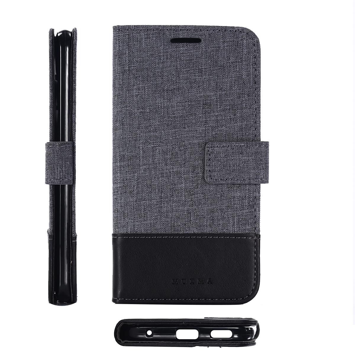 Muxma PU Leder -leinwand Spleißen Brieftasche Ständer Folio Hülle Für LG V30 - Schwarz, LG V30
Muxma PU Leder -leinwand Spleißen Brieftasche Ständer Folio Hülle Für LG V30 - Schwarz, LG V30