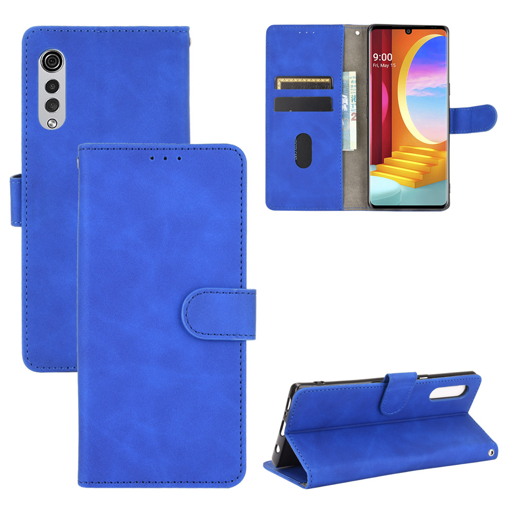 Skin-touch Wallet Stand Leather Cell Phone Cover for LG Velvet - Blue, LG LG Velvet
Skin-touch Wallet Stand Leather Cell Phone Cover for LG Velvet - Blue, LG LG Velvet