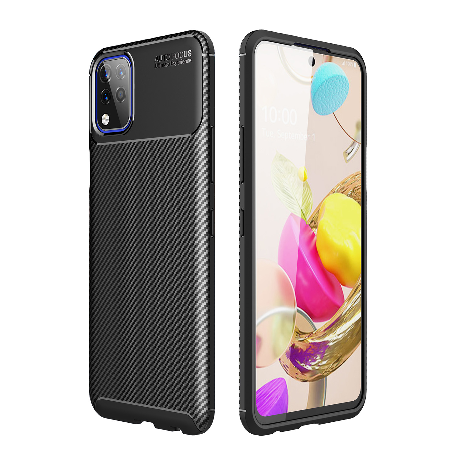 TPU Téléphone Protecteur Texture en Fibre de Carbone Absorption de Choc Pour LG K42- Black
TPU Téléphone Protecteur Texture en Fibre de Carbone Absorption de Choc Pour LG K42- Black