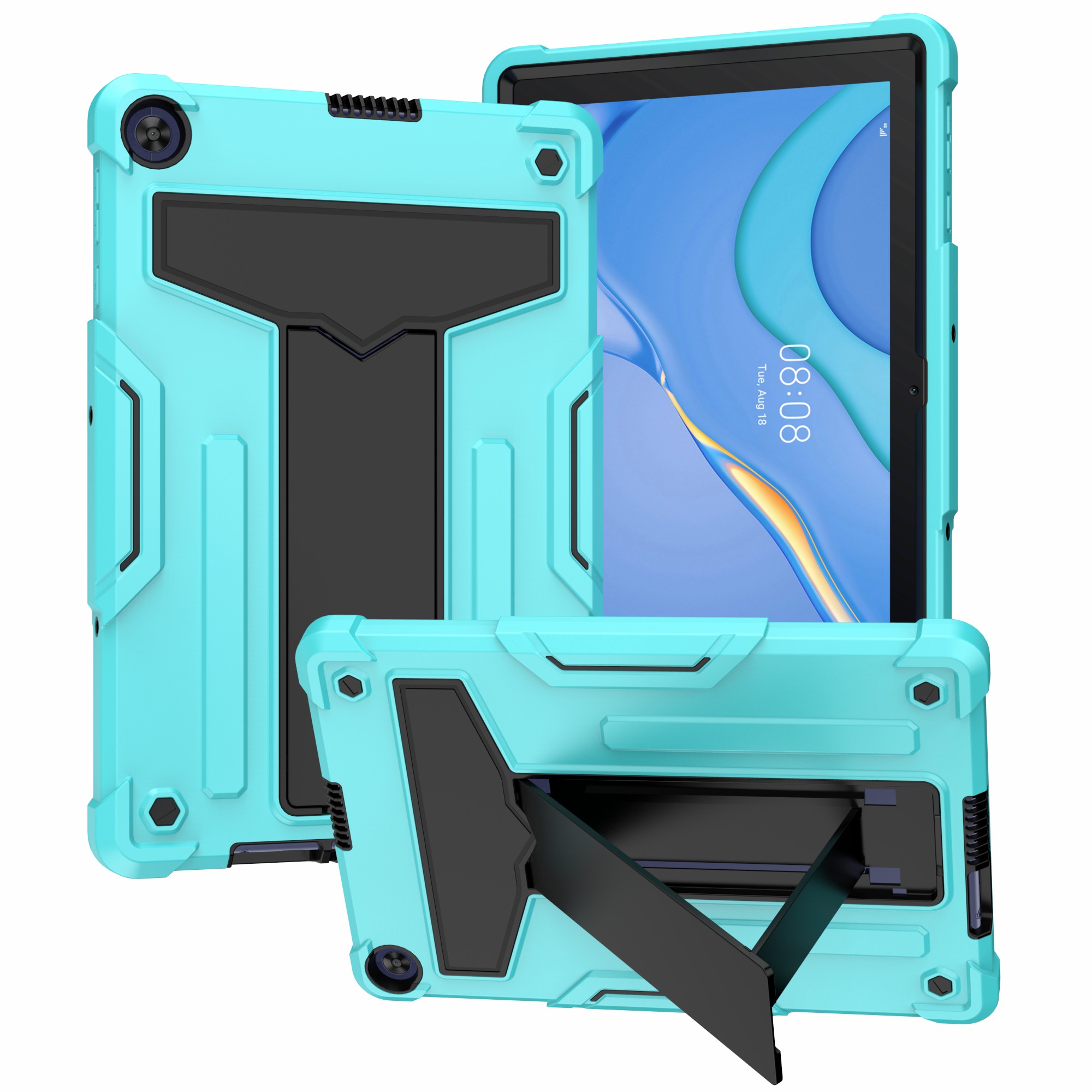 Faltbare T-förmige Kickstand-Anti-Staub-PC-Silikonschutzabdeckung Für Huawei-Matepad T10S - Babyblau / Schwarz, Huawei MatePad T 10S
Faltbare T-förmige Kickstand-Anti-Staub-PC-Silikonschutzabdeckung Für Huawei-Matepad T10S - Babyblau / Schwarz, Huawei MatePad T 10S