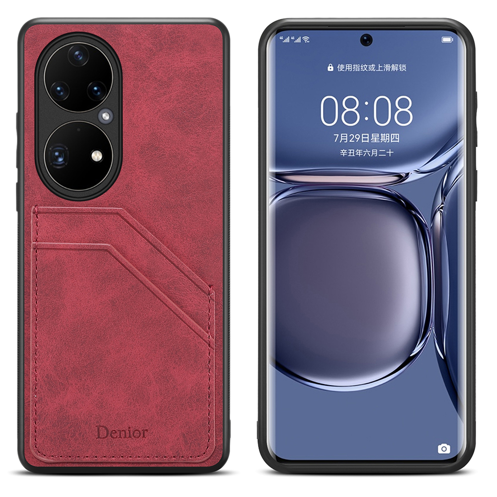 Denior Dual Card Slots PU Lederbeschichtete TPU + PC Phone Hybrid Hülle Shell Für Huawei P50 Pro - Rot, Huawei P50 Pro 4G
Denior Dual Card Slots PU Lederbeschichtete TPU + PC Phone Hybrid Hülle Shell Für Huawei P50 Pro - Rot, Huawei P50 Pro 4G