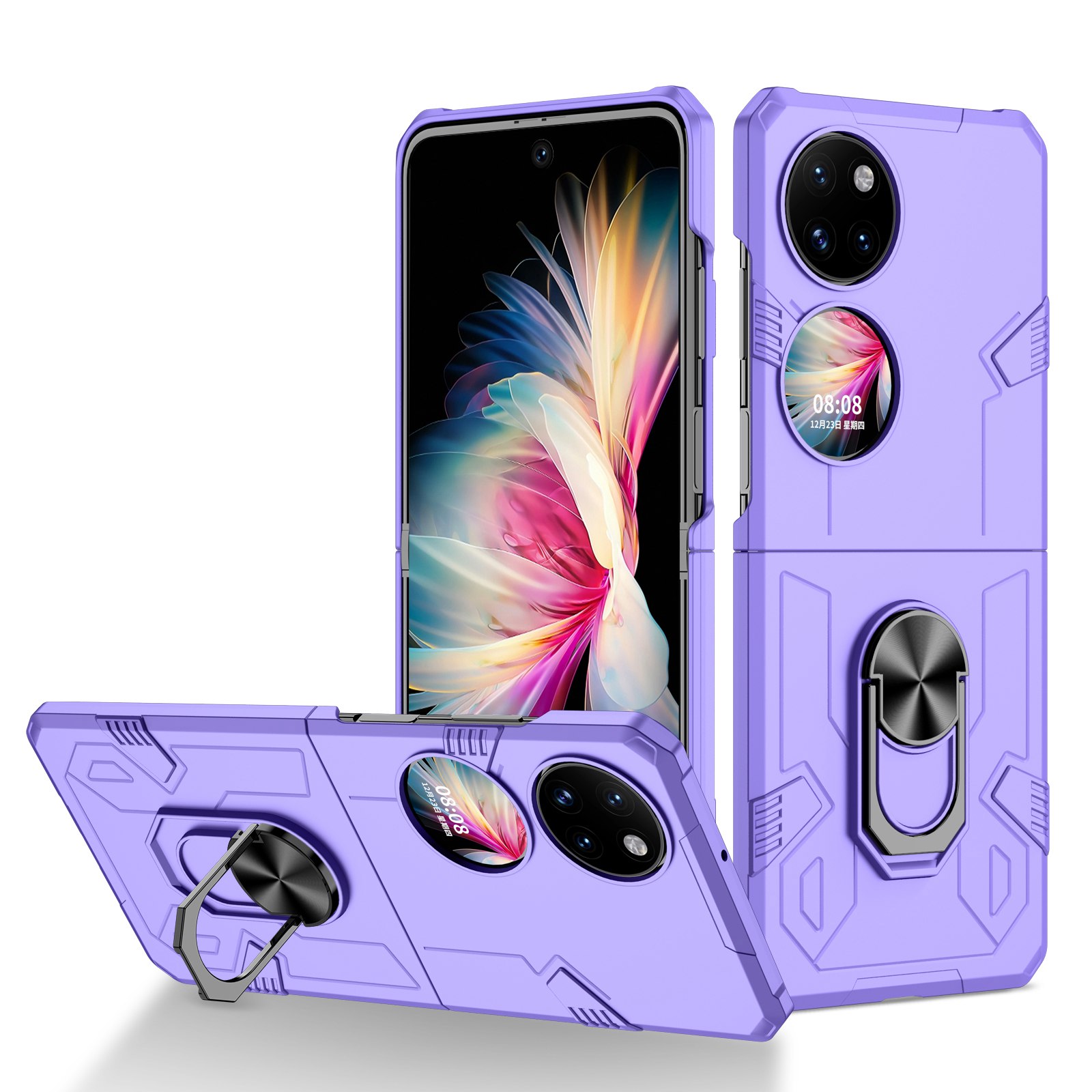 Für Huawei P50 Pocket PC+TPU Phone Case Rotierende Ring-kickstand-stoßdämpfer Anti-fall-abdeckung - Violett, Huawei P50 Pocket
Für Huawei P50 Pocket PC+TPU Phone Case Rotierende Ring-kickstand-stoßdämpfer Anti-fall-abdeckung - Violett, Huawei P50 Pocket
