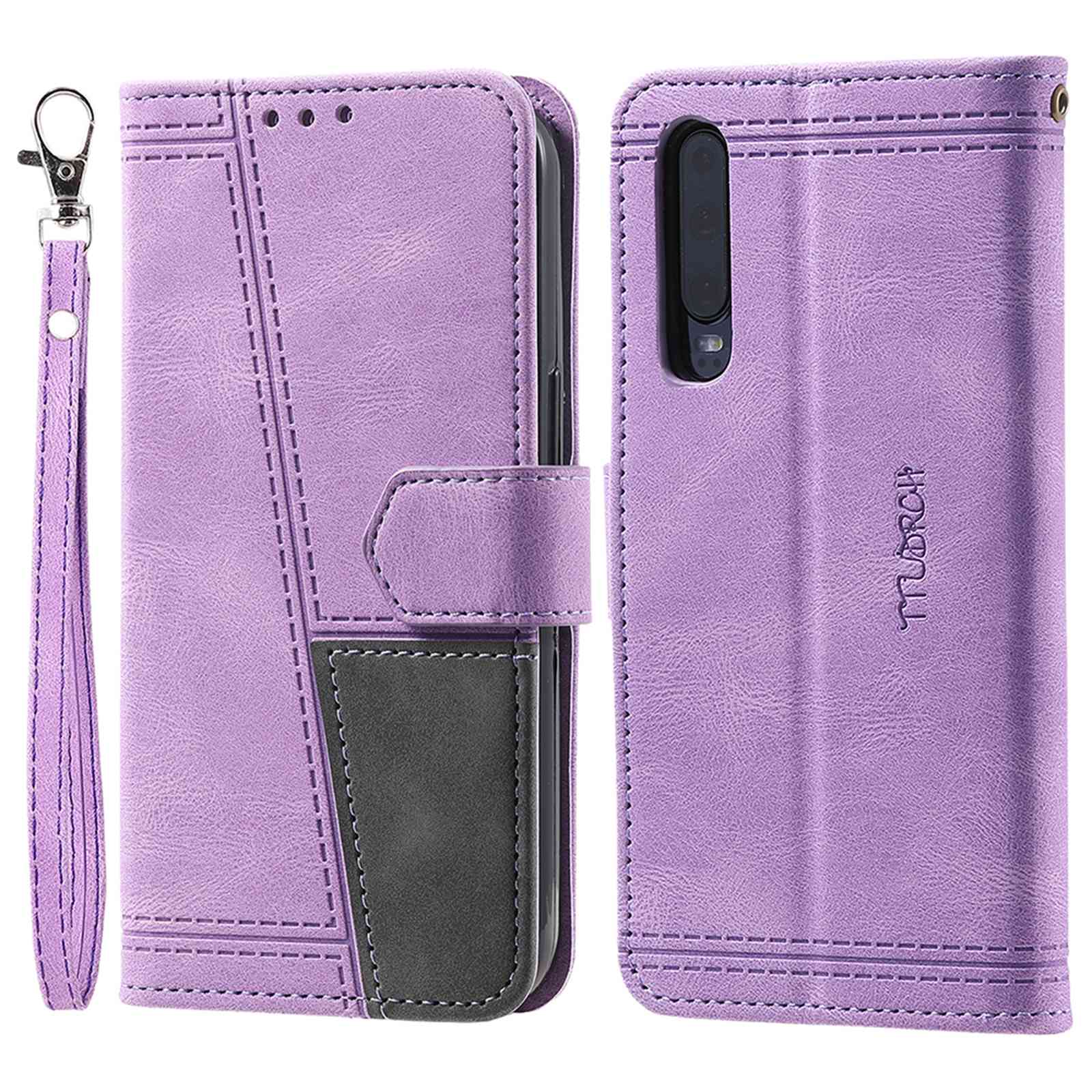 Ttudrch 004 Spleißhaut-touch-telefonhülle Für Huawei P30, Pu-lederständer Brieftaschenabdeckung Mit Rfid-blockierungsfunktion - Violett, Huawei P30
Ttudrch 004 Spleißhaut-touch-telefonhülle Für Huawei P30, Pu-lederständer Brieftaschenabdeckung Mit Rfid-blockierungsfunktion - Violett, Huawei P30