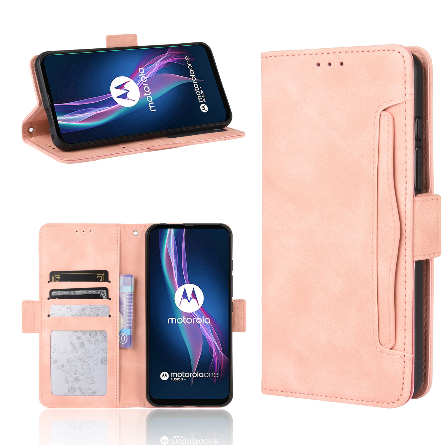Wallet Leather Stand Case for Motorola Moto One Fusion Plus - Pink, Motorola Motorola Moto One Fusion Plus
Wallet Leather Stand Case for Motorola Moto One Fusion Plus - Pink, Motorola Motorola Moto One Fusion Plus