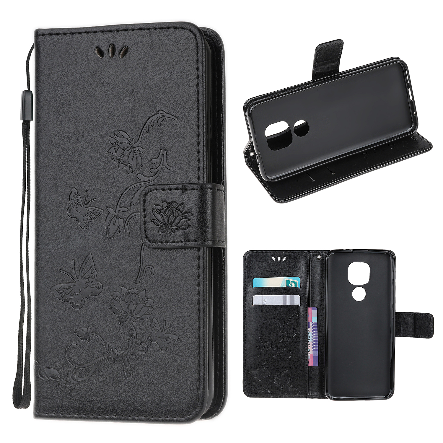 Imprint Butterfly Flowers Leather Wallet Phone Cover for Motorola Moto E7 - Black, Huawei P30
Imprint Butterfly Flowers Leather Wallet Phone Cover for Motorola Moto E7 - Black, Huawei P30