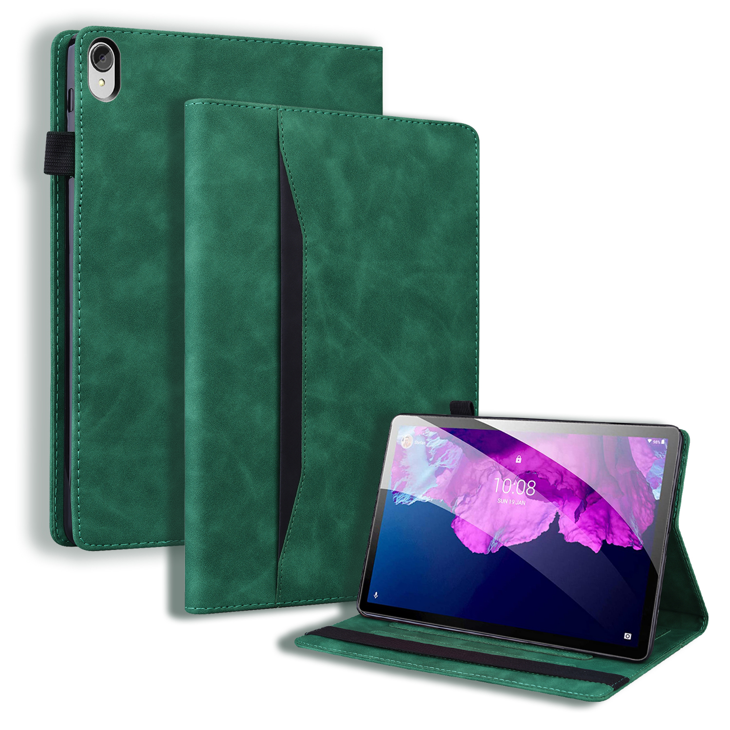 Business Style Front Pocket Design PU Leather Wallet Stand Tablet Cover Case for Lenovo Tab P11 TB-J606F / Tab P11 5G - Green, Lenovo Lenovo Tab P11
Business Style Front Pocket Design PU Leather Wallet Stand Tablet Cover Case for Lenovo Tab P11 TB-J606F / Tab P11 5G - Green, Lenovo Lenovo Tab P11