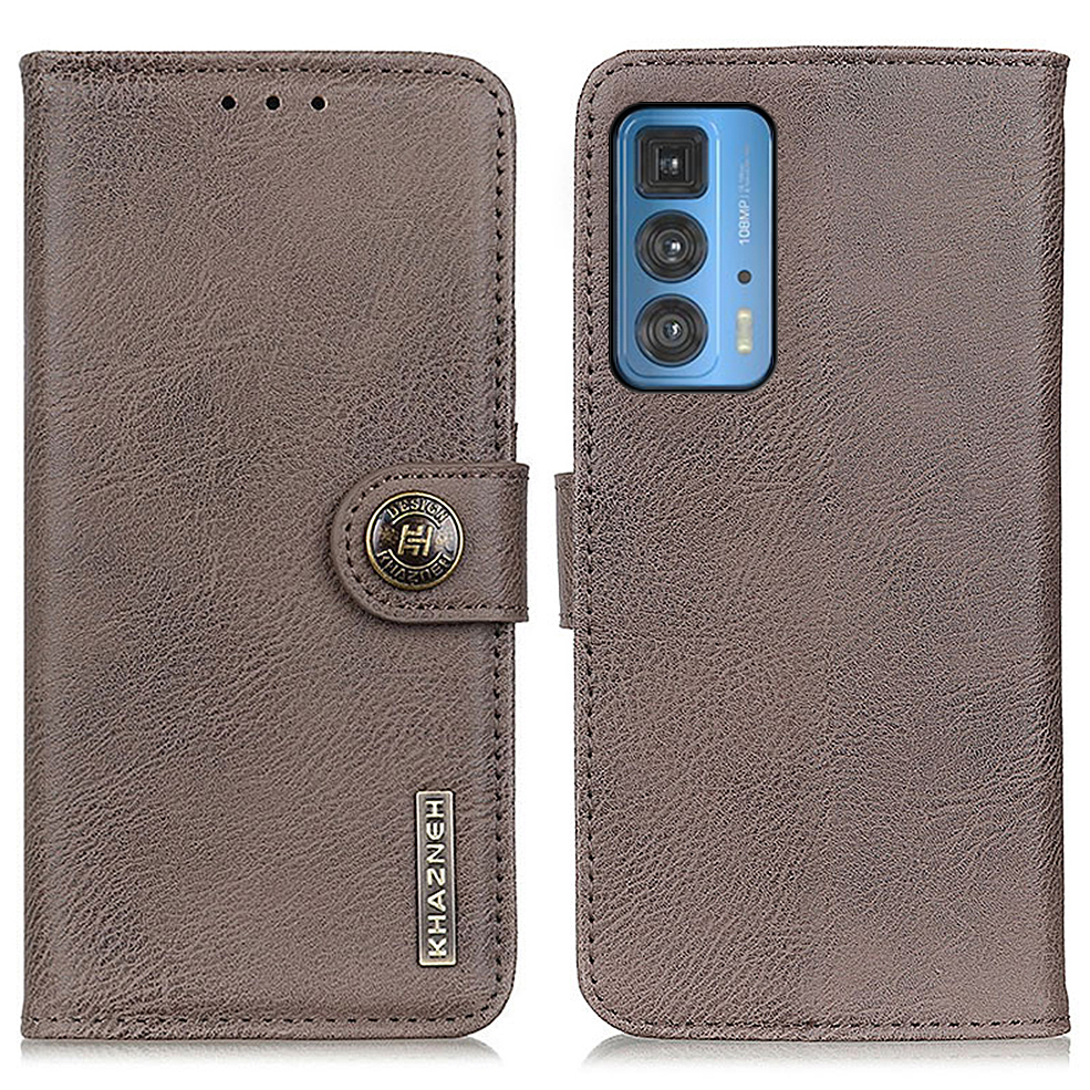 Khazneh Leder Brieftasche Ständer Design Phone Deckschale Für Motorola Edge 20 Pro - Grau, Motorola Edge 20 Pro
Khazneh Leder Brieftasche Ständer Design Phone Deckschale Für Motorola Edge 20 Pro - Grau, Motorola Edge 20 Pro