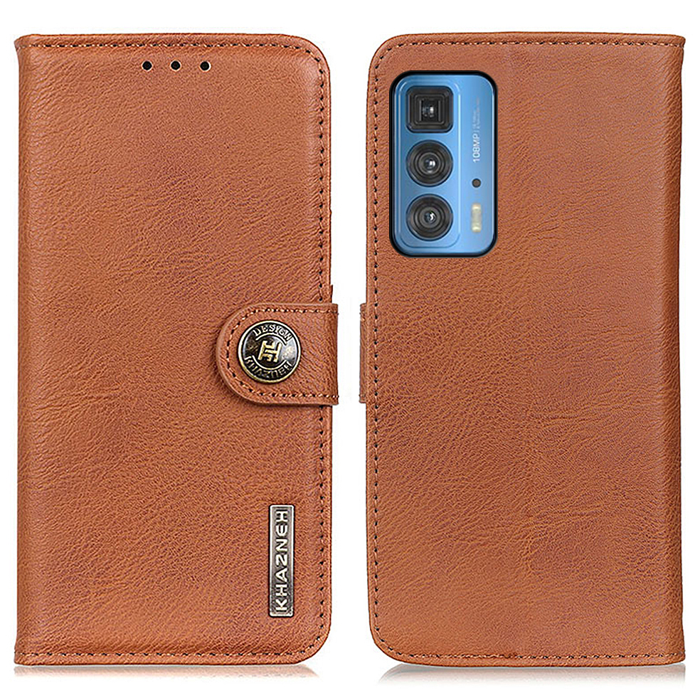 Khazneh Leder Brieftasche Ständer Design Phone Deckschale Für Motorola Edge 20 Pro - Braun, Motorola Edge 20 Pro
Khazneh Leder Brieftasche Ständer Design Phone Deckschale Für Motorola Edge 20 Pro - Braun, Motorola Edge 20 Pro