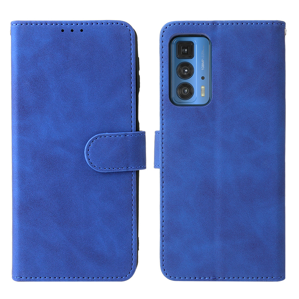 Skin-Touch Feeling Full Protection Magnetic Closure Wallet Stand Leather Phone Case with Strap for Motorola Edge 20 Pro - Blue, Motorola Motorola Edge 20
Skin-Touch Feeling Full Protection Magnetic Closure Wallet Stand Leather Phone Case with Strap for Motorola Edge 20 Pro - Blue, Motorola Motorola Edge 20