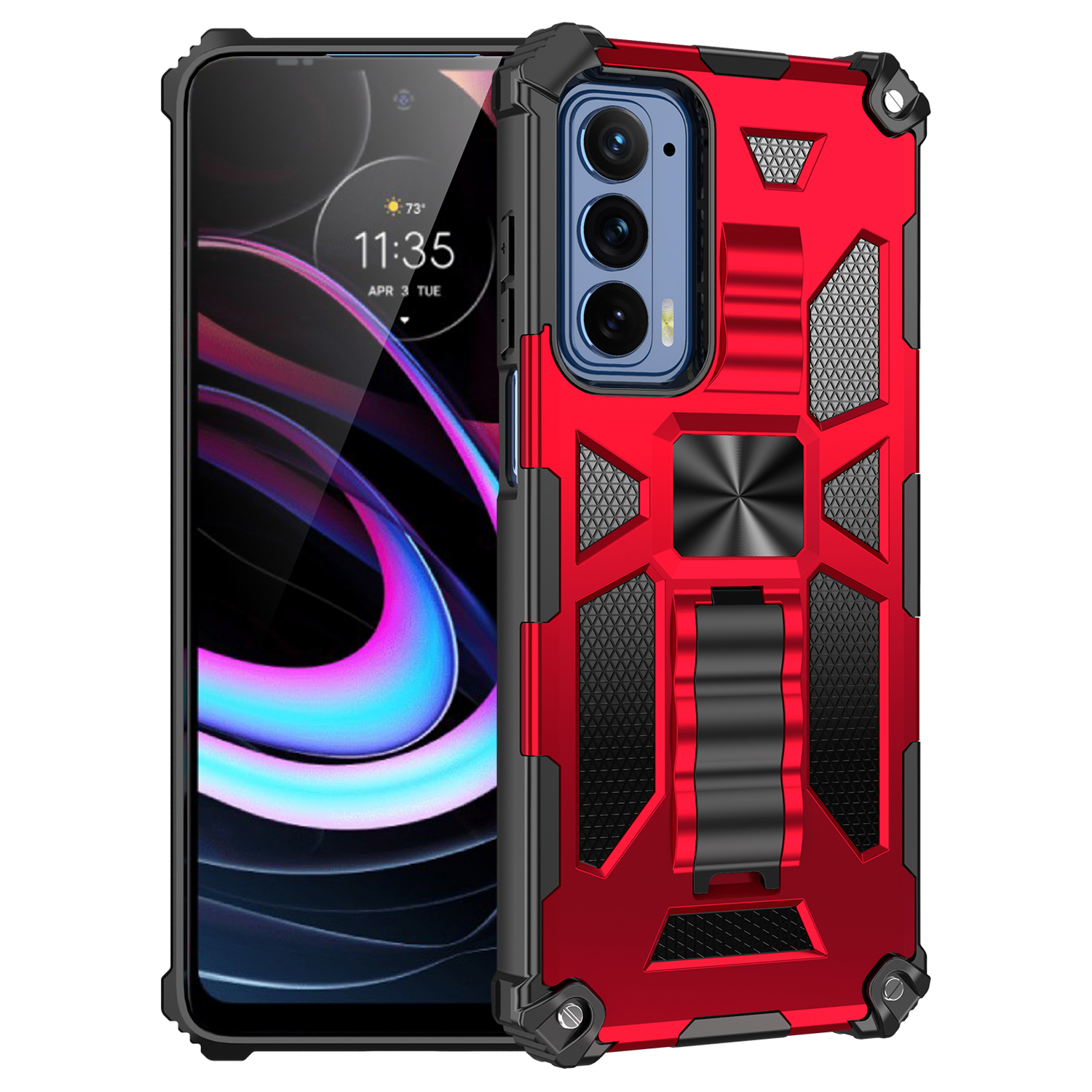 Jeu De Voiture De Qualité Militaire Kick-in Kick-instantané Hybrid Hard PC Soft TPU TPU TPU Anti-goutte Pour Motorola Edge (2021) - Rouge, Motorola Motorola Edge (2021)
Jeu De Voiture De Qualité Militaire Kick-in Kick-instantané Hybrid Hard PC Soft TPU TPU TPU Anti-goutte Pour Motorola Edge (2021) - Rouge, Motorola Motorola Edge (2021)