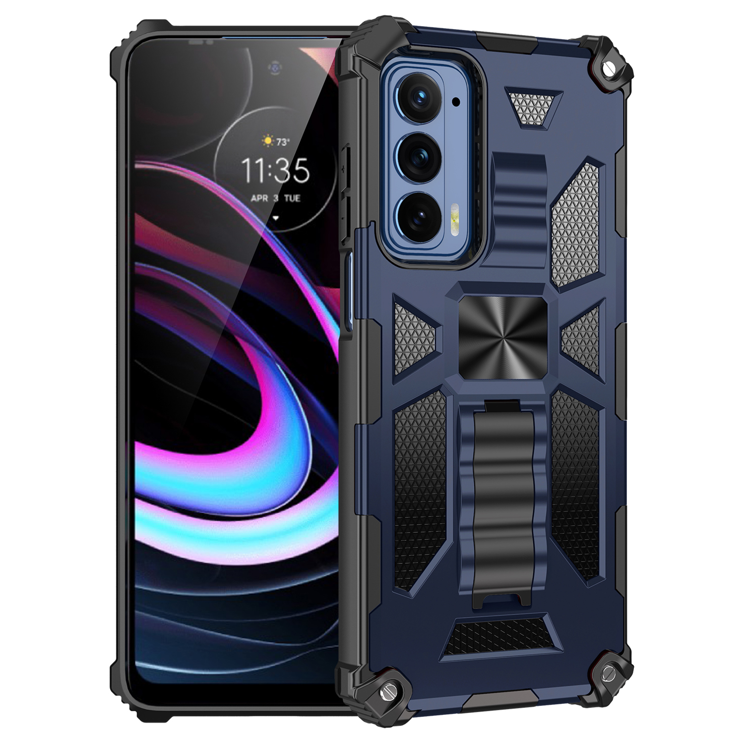 Jeu De Voiture De Qualité Militaire Kick-in Kick-instantané Hybrid Hard PC Soft TPU TPU TPU Anti-goutte Pour Motorola Edge (2021) - Bleu, Motorola Motorola Edge (2021)
Jeu De Voiture De Qualité Militaire Kick-in Kick-instantané Hybrid Hard PC Soft TPU TPU TPU Anti-goutte Pour Motorola Edge (2021) - Bleu, Motorola Motorola Edge (2021)