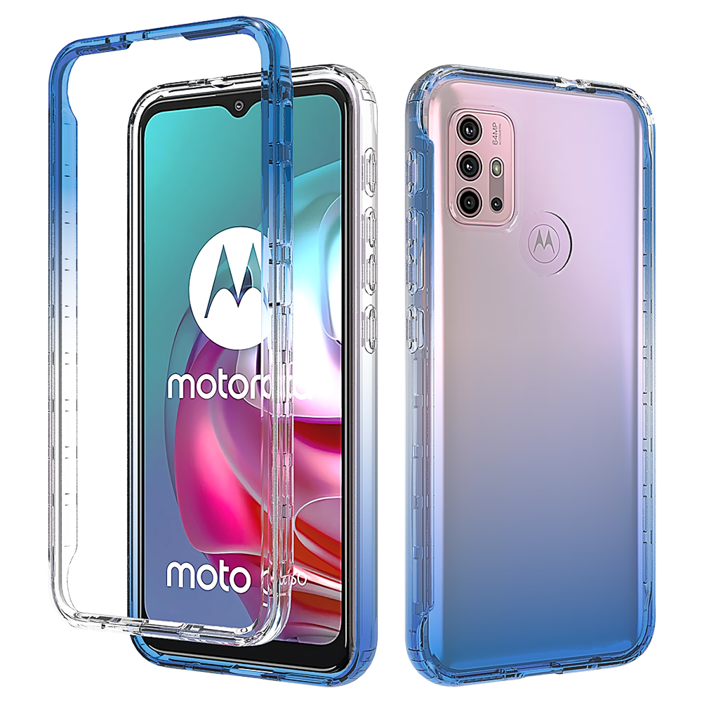 Für Motorola Moto G30 Abnehmbare 2-in-1-Design-Farbverlauf-Farbfall Gut Geschützt Klare TPU + PC-Telefonabdeckung - Blau, Motorola Moto G30
Für Motorola Moto G30 Abnehmbare 2-in-1-Design-Farbverlauf-Farbfall Gut Geschützt Klare TPU + PC-Telefonabdeckung - Blau, Motorola Moto G30