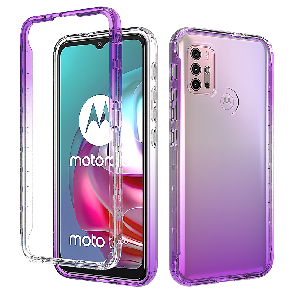 Für Motorola Moto G30 Abnehmbare 2-in-1-Design-Farbverlauf-Farbfall Gut Geschützt Klare TPU + PC-Telefonabdeckung - Violett, Motorola Moto G30
Für Motorola Moto G30 Abnehmbare 2-in-1-Design-Farbverlauf-Farbfall Gut Geschützt Klare TPU + PC-Telefonabdeckung - Violett, Motorola Moto G30
