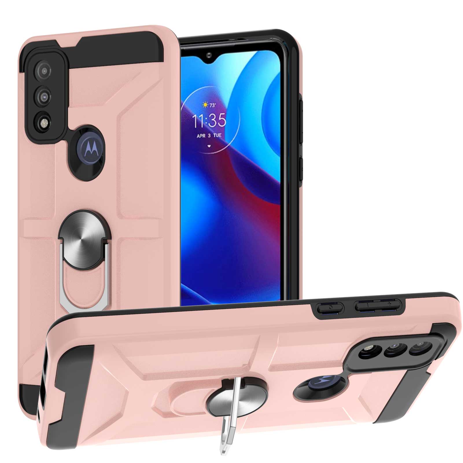 Ya4-serie Soft Flexible TPU Hard PC Anti-fall-telefonhülle Mit Auto Mount-ständer Für Motorola G Rein - Roségold, Motorola G Pure
Ya4-serie Soft Flexible TPU Hard PC Anti-fall-telefonhülle Mit Auto Mount-ständer Für Motorola G Rein - Roségold, Motorola G Pure