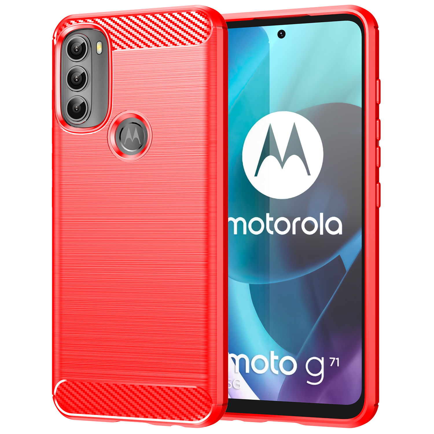 Super Flexible Tpu-hülle Kohlefasertextur Gebürstete Oberflächen-telefonabdeckung Mit Schockabsorbiertem Puffer Für Motorola Moto G71 5G - Rot, Motorola Moto G71 5G
Super Flexible Tpu-hülle Kohlefasertextur Gebürstete Oberflächen-telefonabdeckung Mit Schockabsorbiertem Puffer Für Motorola Moto G71 5G - Rot, Motorola Moto G71 5G