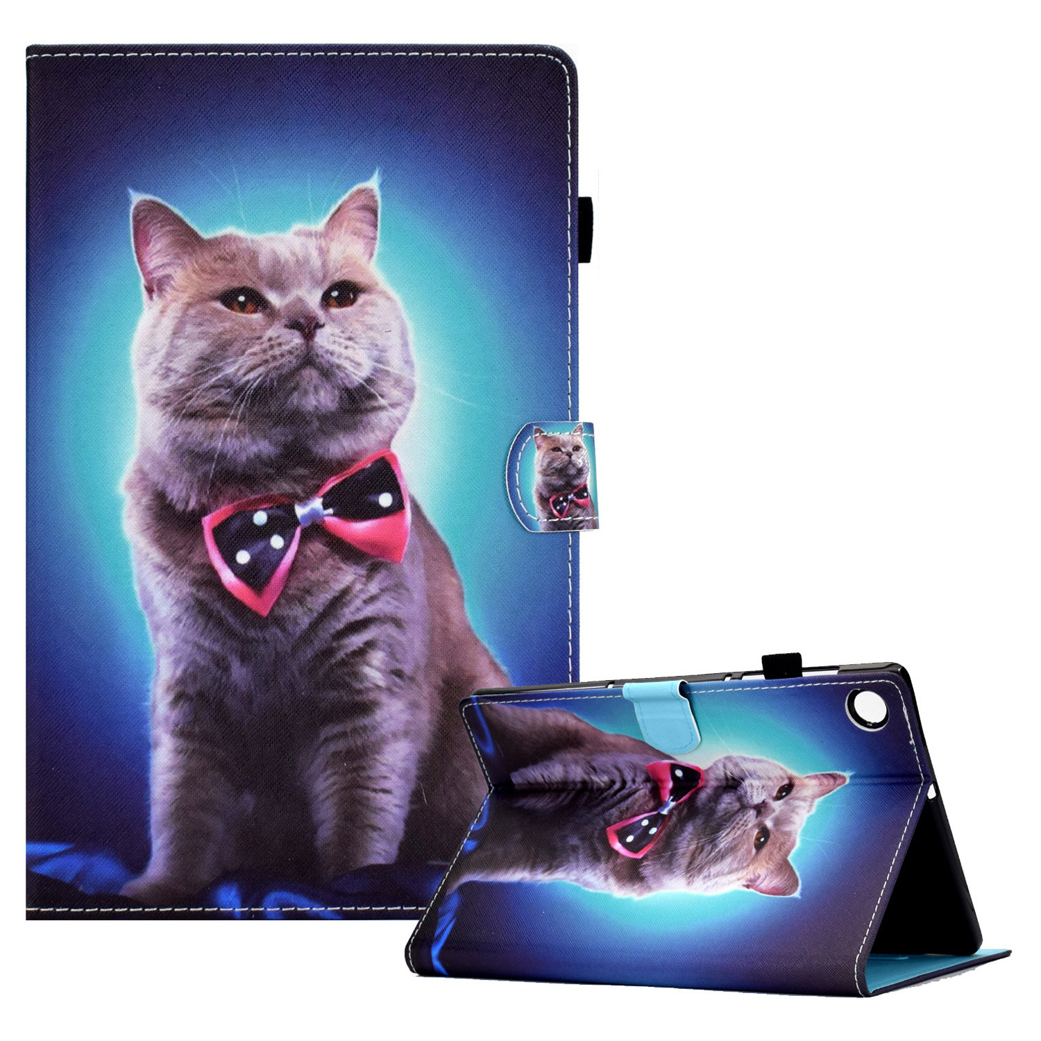 Modèle D'imprimerie Support de Table en Cuir PU Pour Lenovo M10 Plus, Couvercle de Couture à Emplacements de Carte - Chat
Modèle D'imprimerie Support de Table en Cuir PU Pour Lenovo M10 Plus, Couvercle de Couture à Emplacements de Carte - Chat