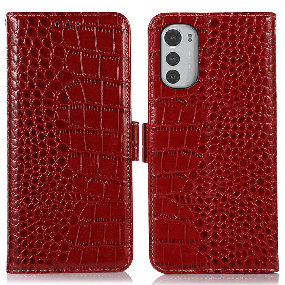Für Motorola Moto E32 4G Seiten Magnetische Krokodiltextur Echtes Kuhhaftverlorten -brieftasche Lederschale Mit RFID -blockierungsdesign + Faltbarer Ständer - Rot, Motorola Moto E32 4G
Für Motorola Moto E32 4G Seiten Magnetische Krokodiltextur Echtes Kuhhaftverlorten -brieftasche Lederschale Mit RFID -blockierungsdesign + Faltbarer Ständer - Rot, Motorola Moto E32 4G