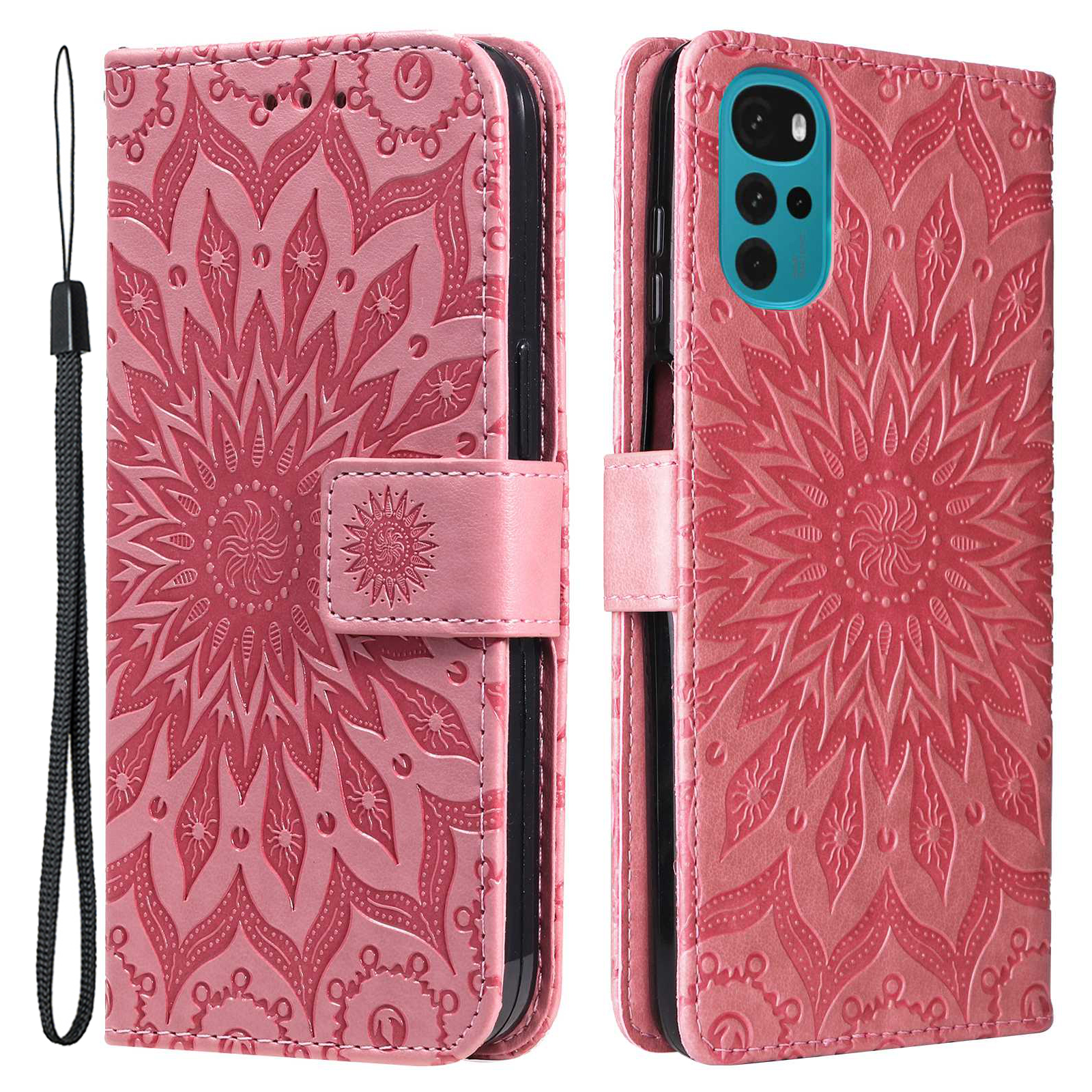 KT Spruding Flower Series-1 Für Motorola Moto G22 Sprudel Mandala Sonnenmuster Telefonständer PU Leder Brieftasche - Rosa, Motorola Moto G22
KT Spruding Flower Series-1 Für Motorola Moto G22 Sprudel Mandala Sonnenmuster Telefonständer PU Leder Brieftasche - Rosa, Motorola Moto G22