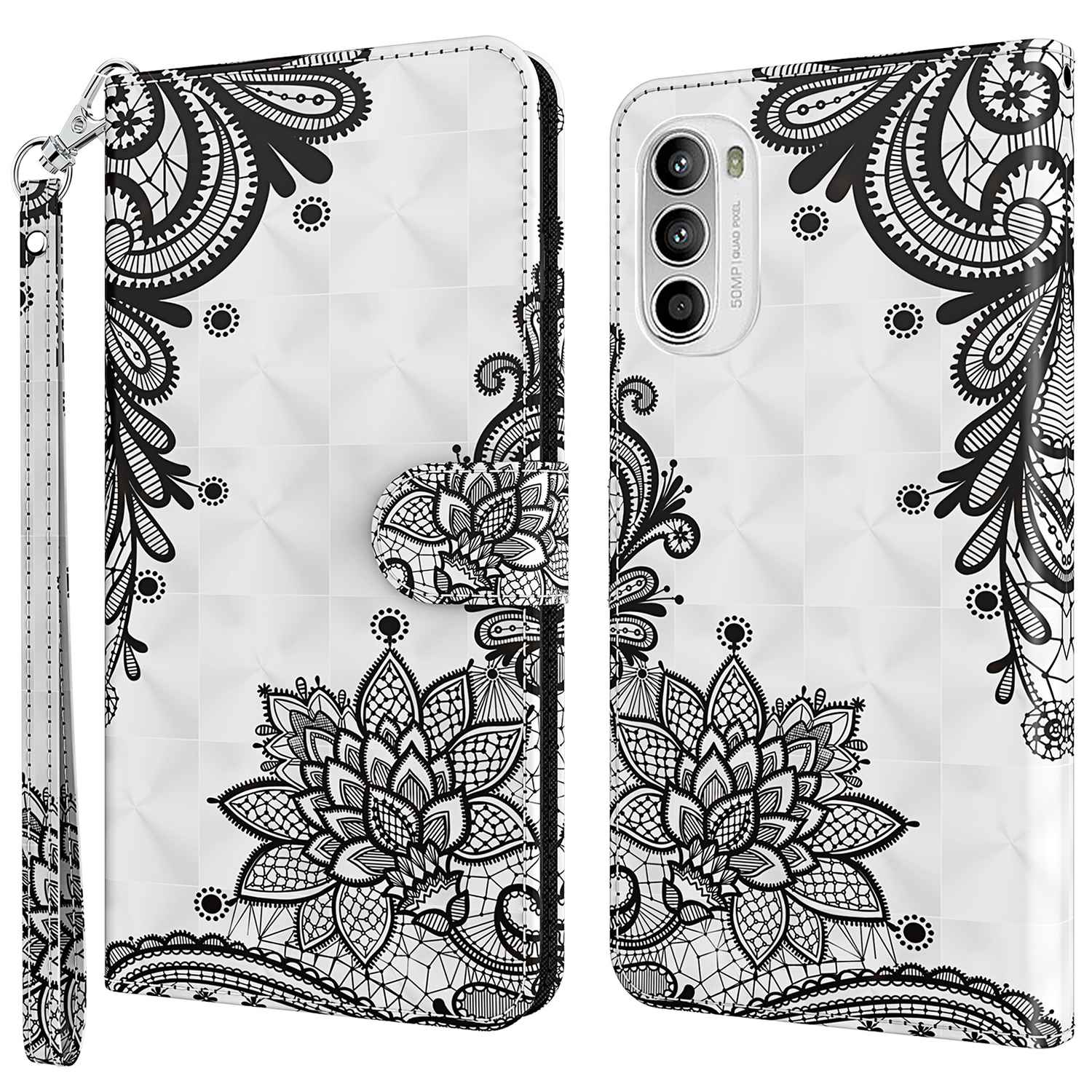 Muster Bedrucktes Telefongehäuse Für Motorola Moto G52 4G, Brieftaschenfunktion Anti-Kratzer-Anti-Fall-PU-Lederschale Mit Ständer - Spitzenblume, Motorola Moto G52 4G
Muster Bedrucktes Telefongehäuse Für Motorola Moto G52 4G, Brieftaschenfunktion Anti-Kratzer-Anti-Fall-PU-Lederschale Mit Ständer - Spitzenblume, Motorola Moto G52 4G