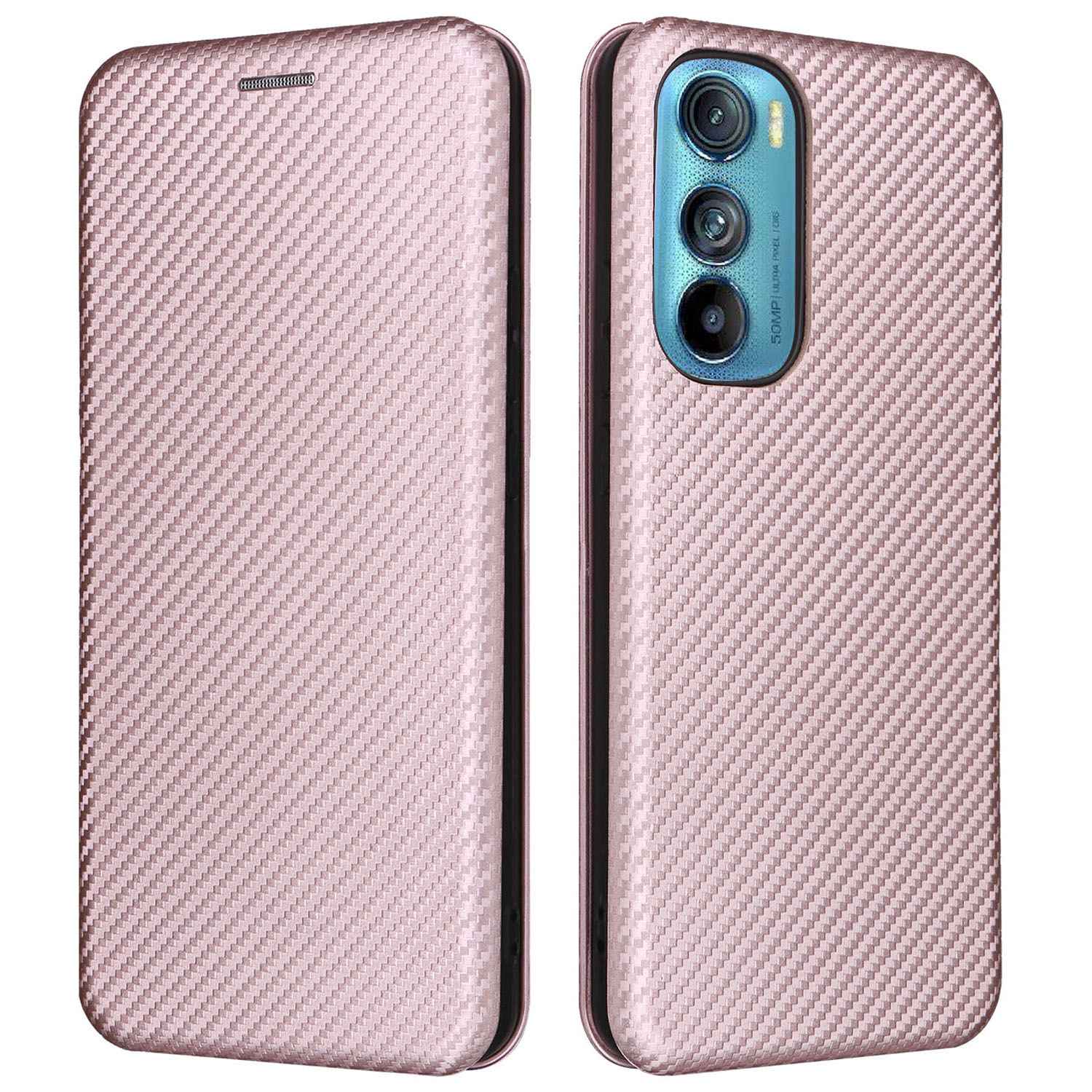 Für Motorola Edge 30 Kohlefaser -texturkartenhalterhalter PU -leder Magnetische Autoschließabdeckung Flip Abdeckung Mit Ringriemen - Roségold, Motorola Edge 30 5G
Für Motorola Edge 30 Kohlefaser -texturkartenhalterhalter PU -leder Magnetische Autoschließabdeckung Flip Abdeckung Mit Ringriemen - Roségold, Motorola Edge 30 5G