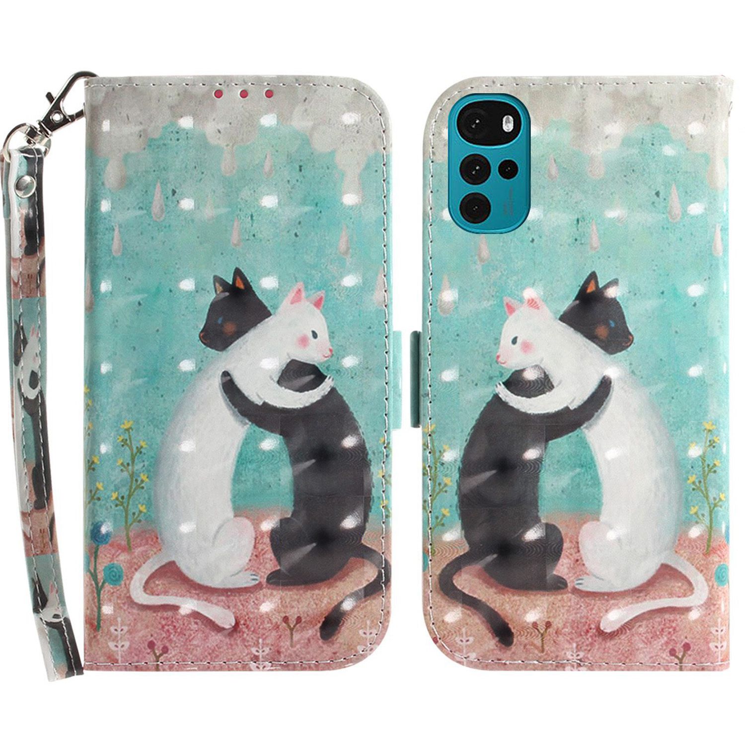 3D-Muster-Druckabdeckung Für Motorola Moto G22 4G, Brieftaschenstil PU Lederständer Kear-resistente Telefonhülle Mit Riemen - Zwei Katzen, Motorola Moto G22
3D-Muster-Druckabdeckung Für Motorola Moto G22 4G, Brieftaschenstil PU Lederständer Kear-resistente Telefonhülle Mit Riemen - Zwei Katzen, Motorola Moto G22