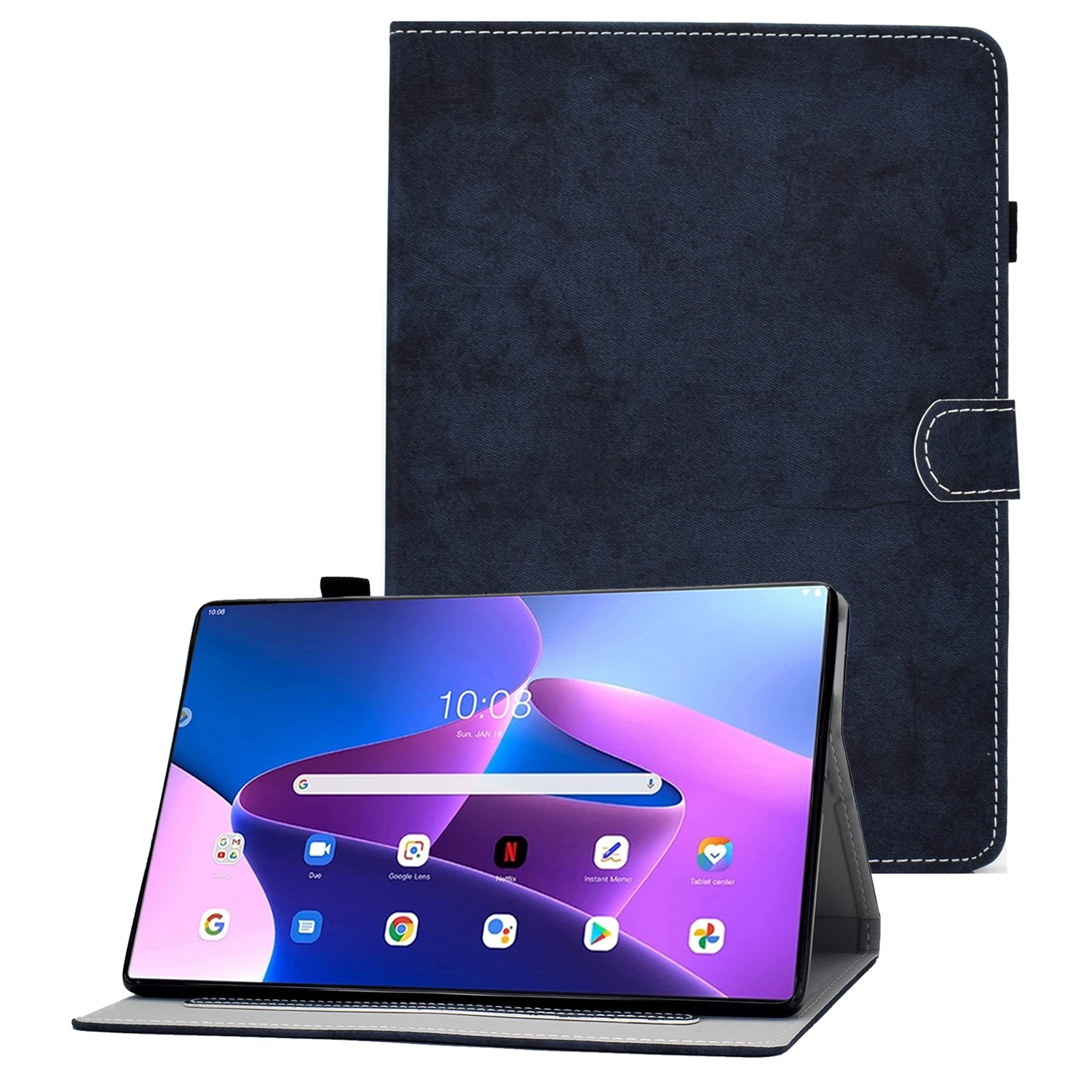 Für Lenovo Tab M10 Plus (Gen 3) Stofftextur Feste Farben Leder Tablet Cart Card Slots Stand Design Magnetic Cover - Dunkelblau, Lenovo Tab M10 Plus (3rd Gen)
Für Lenovo Tab M10 Plus (Gen 3) Stofftextur Feste Farben Leder Tablet Cart Card Slots Stand Design Magnetic Cover - Dunkelblau, Lenovo Tab M10 Plus (3rd Gen)