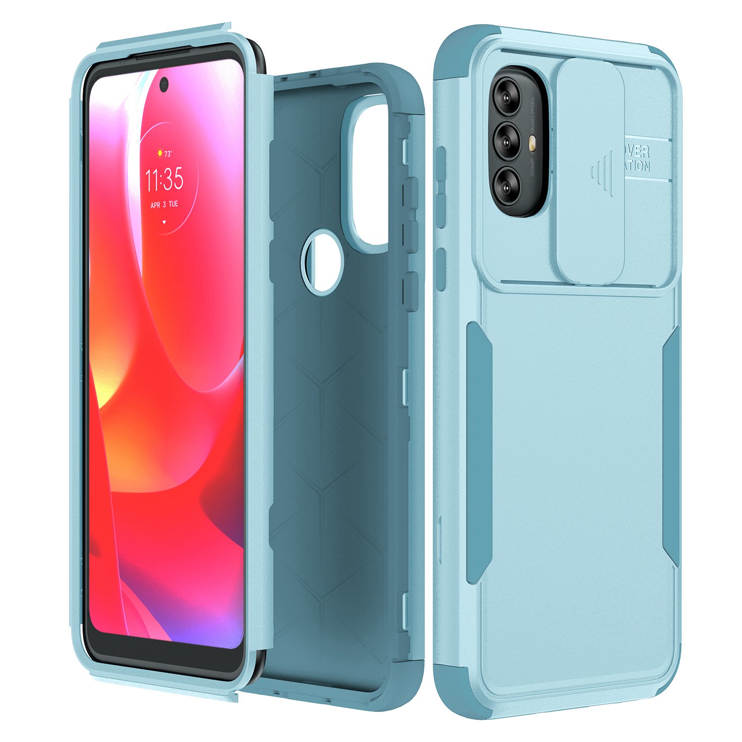 Für Motorola G Pure/Moto G Power (2022) Camera Protection Case Hard PC Weiche Tpu-kratzerabdeckung - Cyan/babyblau, Motorola G Pure
Für Motorola G Pure/Moto G Power (2022) Camera Protection Case Hard PC Weiche Tpu-kratzerabdeckung - Cyan/babyblau, Motorola G Pure