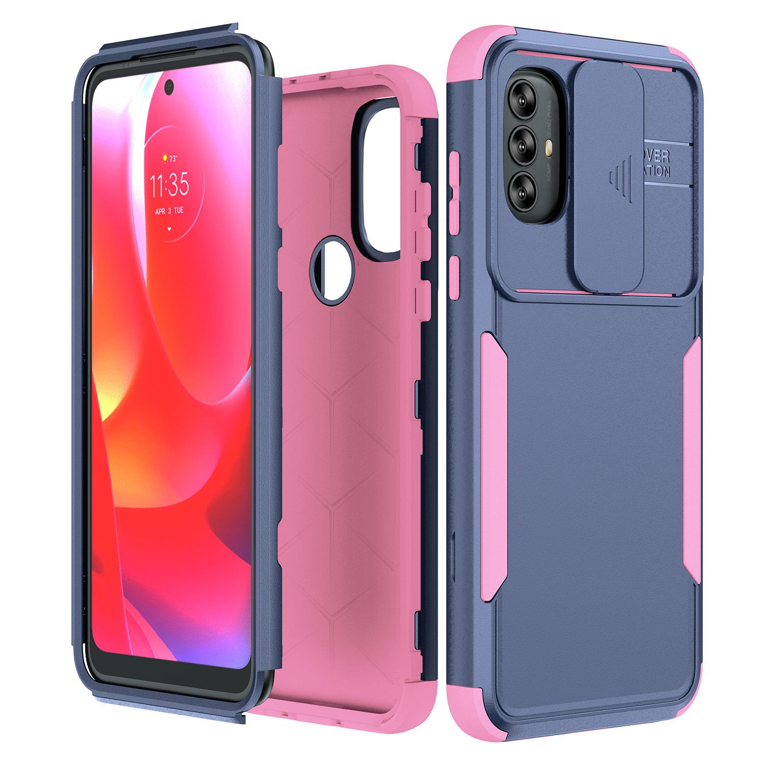 Für Motorola G Pure/Moto G Power (2022) Camera Protection Case Hard PC Weiche Tpu-kratzerabdeckung - Blau Rosa, Motorola G Pure
Für Motorola G Pure/Moto G Power (2022) Camera Protection Case Hard PC Weiche Tpu-kratzerabdeckung - Blau Rosa, Motorola G Pure