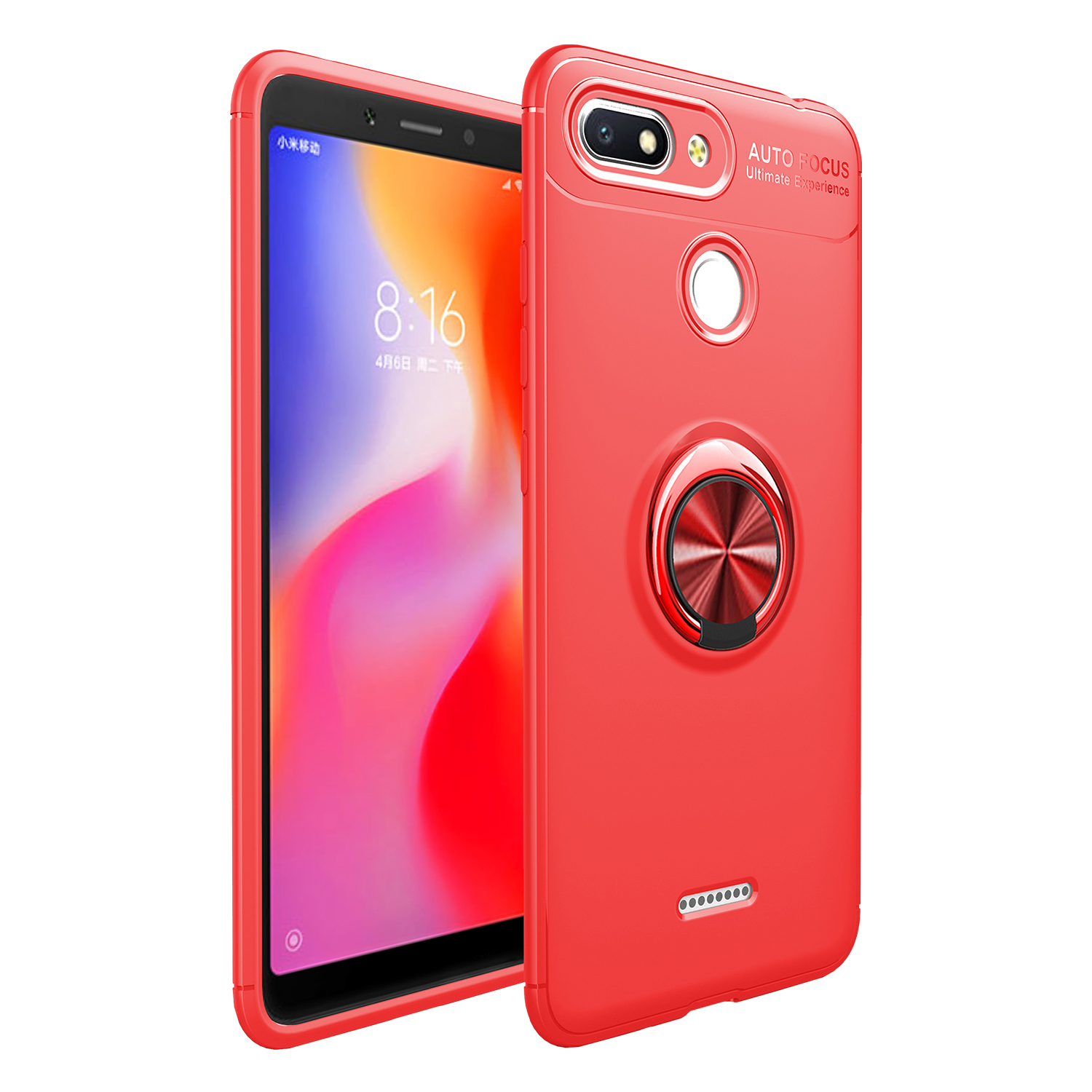Ringue Finger Kickstand TPU Protection Case Pour Xiaomi Redmi 6 (double Caméra: 12mp + 5mp) (feuille de Métaux Intégrée) - Rouge, Xiaomi Xiaomi Redmi 6
Ringue Finger Kickstand TPU Protection Case Pour Xiaomi Redmi 6 (double Caméra: 12mp + 5mp) (feuille de Métaux Intégrée) - Rouge, Xiaomi Xiaomi Redmi 6