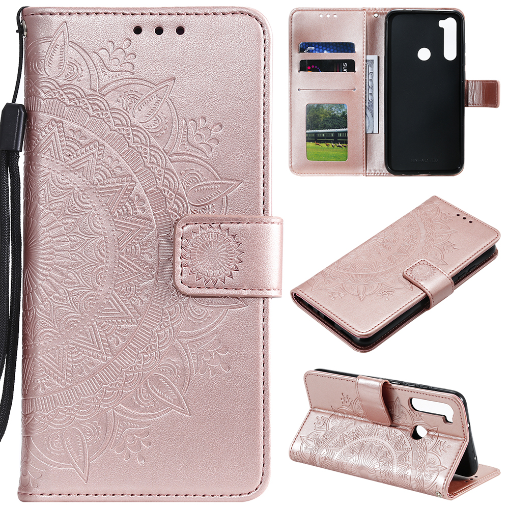 Couverture de Boîtier de Portefeuille en Cuir de Fleur D'empreinte Pour Xiaomi Redmi Note 8 - or Rose
Couverture de Boîtier de Portefeuille en Cuir de Fleur D'empreinte Pour Xiaomi Redmi Note 8 - or Rose