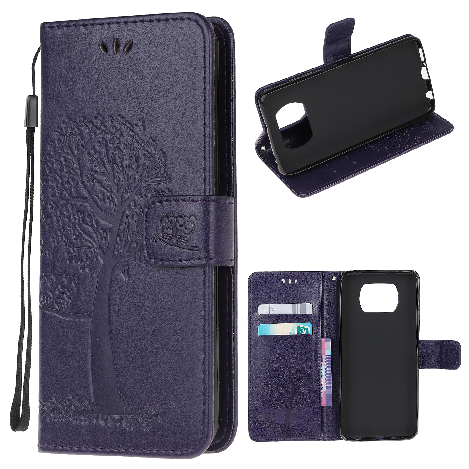 Stilvoller Abdruckbaum Und Eulen Brieftasche Leder Telefonschutz Für Xiaomi Poco X3/Poco X3 NFC - Dunkelblau, Xiaomi Poco X3
Stilvoller Abdruckbaum Und Eulen Brieftasche Leder Telefonschutz Für Xiaomi Poco X3/Poco X3 NFC - Dunkelblau, Xiaomi Poco X3