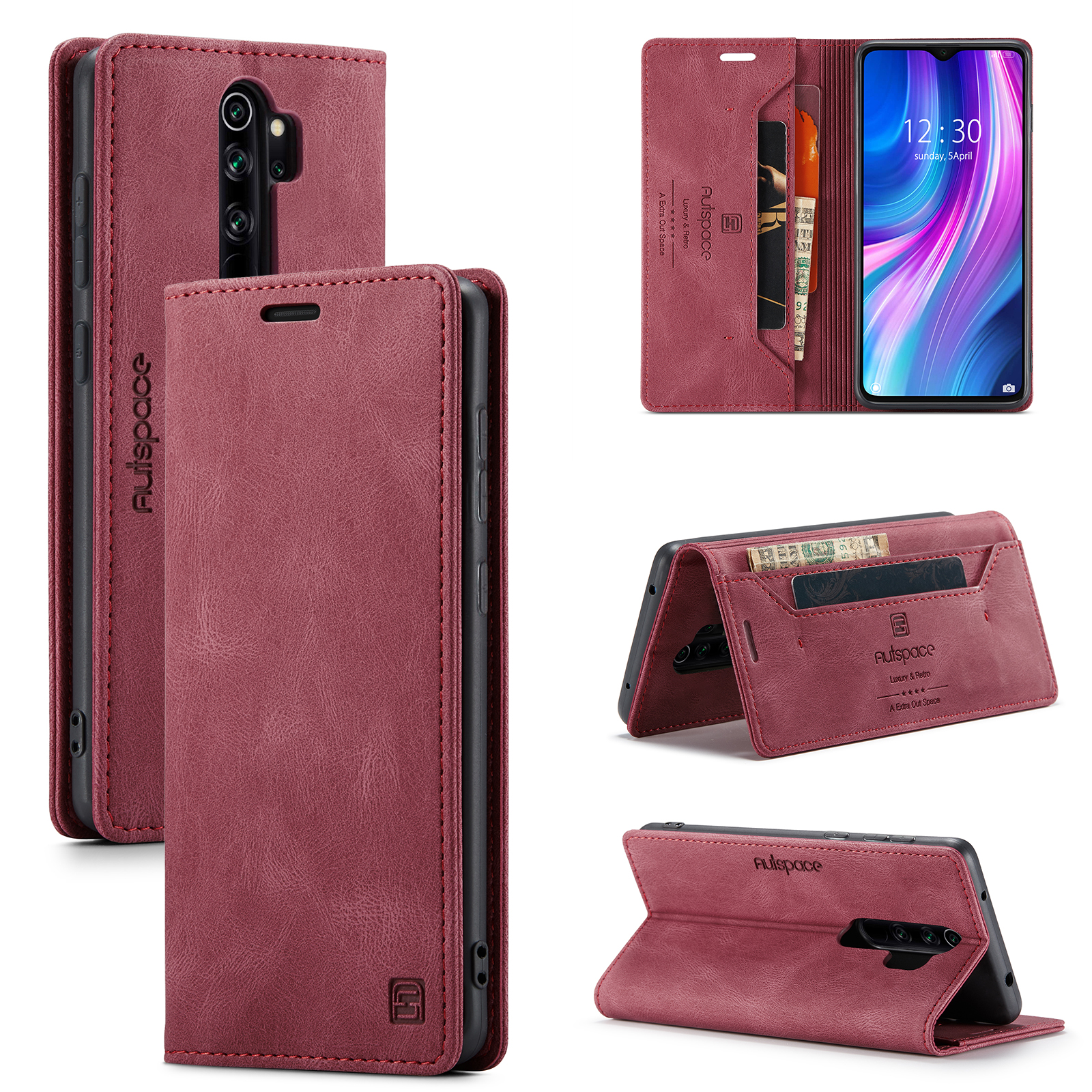 Autspace A01 -serie RFID Blockierende Retro Matte Leder -hülle Wallet Für Xiaomi Redmi Note 8 Pro - Rot, Xiaomi Redmi Note 8 Pro
Autspace A01 -serie RFID Blockierende Retro Matte Leder -hülle Wallet Für Xiaomi Redmi Note 8 Pro - Rot, Xiaomi Redmi Note 8 Pro